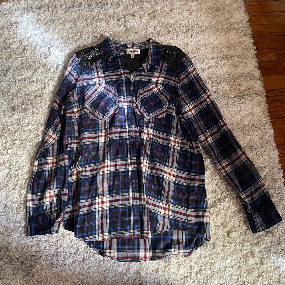 Express Boyfriend‎ Plaid Shirt